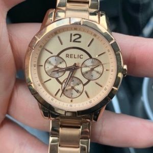 relic gold watch